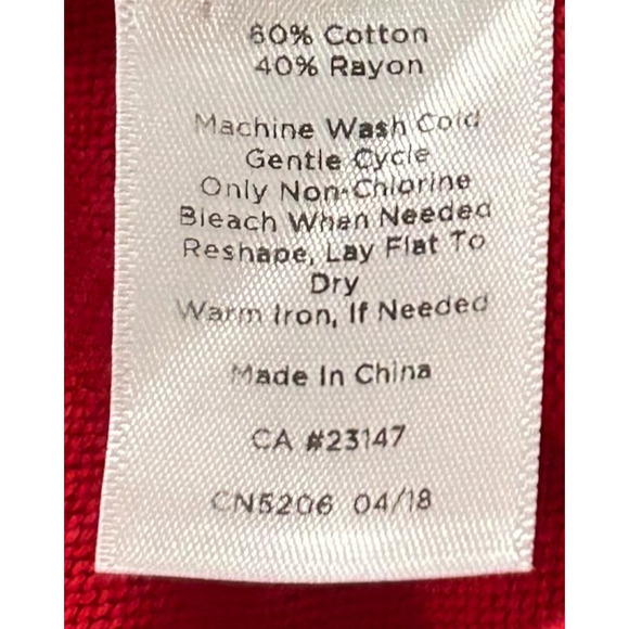 Talbots Cardigan Womens Large Red Button Front Rayon Blend Sweater Career Preppy - Picture 9 of 10